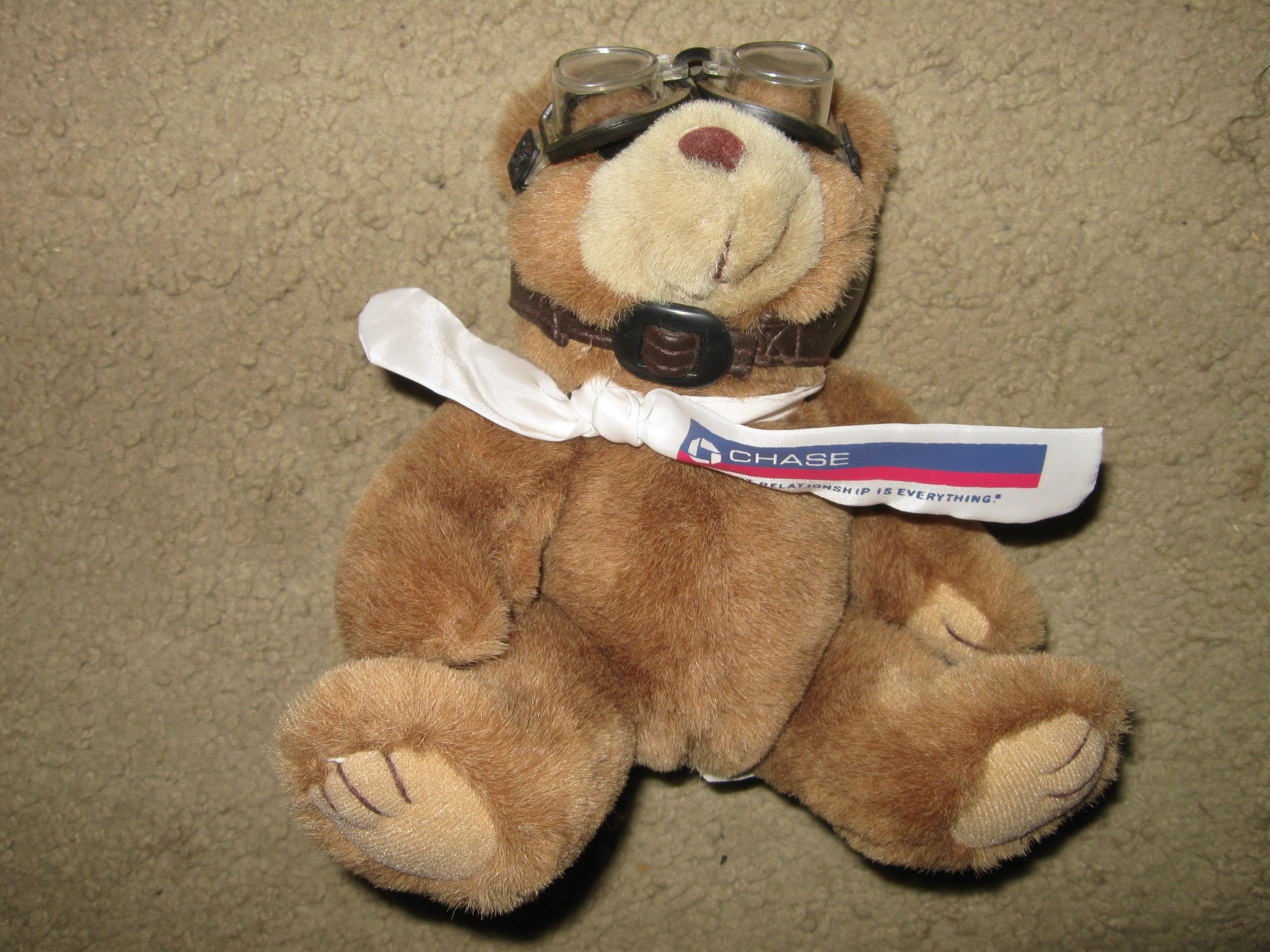 Chase bank flying teddy bear